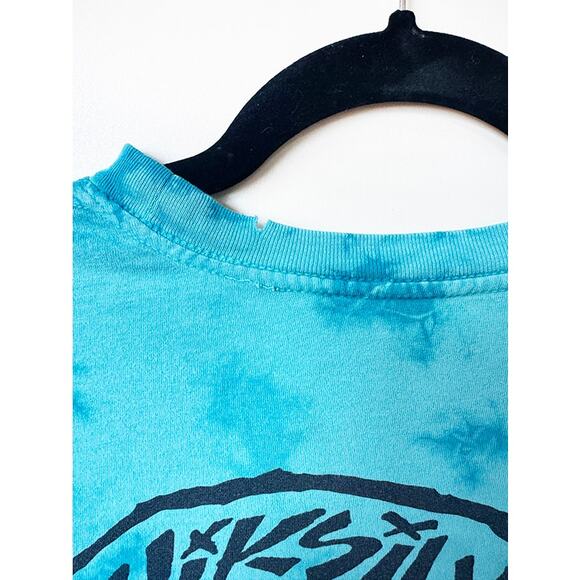 Quicksilver Tie Dye Blue Surf T-shirt Medium - Picture 5 of 5